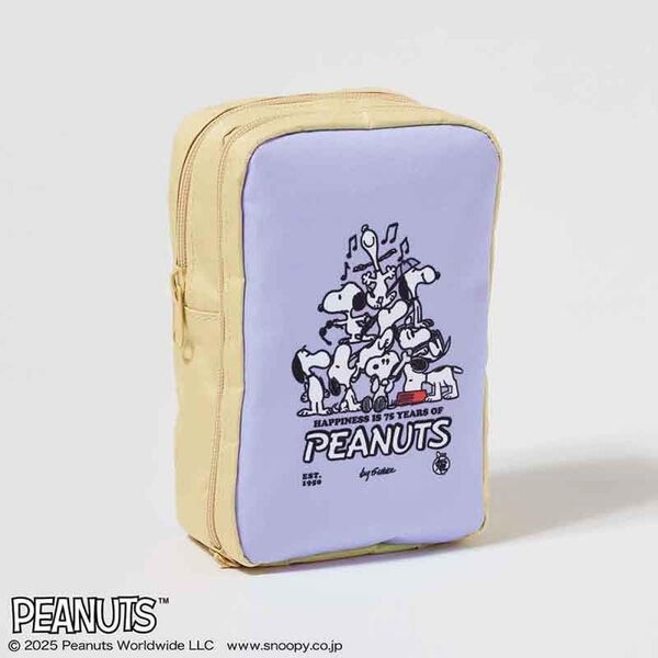 新品 SNOOPY 側面ポケット付き スタンドポーチ スヌーピー PEANUTS