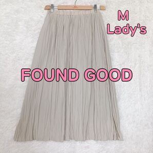 FOUND GOOD ファウンドグッド アダストリア プリーツスカート ロングスカート グレー レディース M