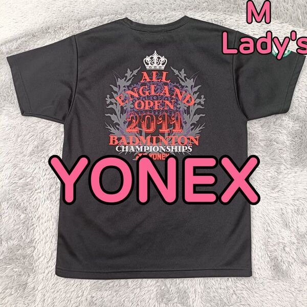 YONEX ヨネックス オールイングランドオープン 2011 バドミントン チャンピオンシップ 半袖 Tシャツ 黒 レディース M