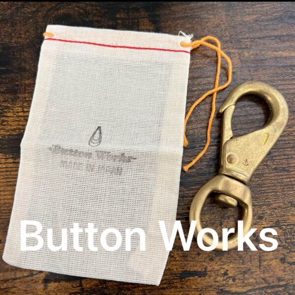 Button Works ブラス製キーフック 真鍮 カラビナ キーリング キーホルダー made in Japan