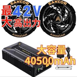 【新品未使用】 42V 40500mAh ファンバッテリーセット バートル 風神服使用可能 高出力 大容量