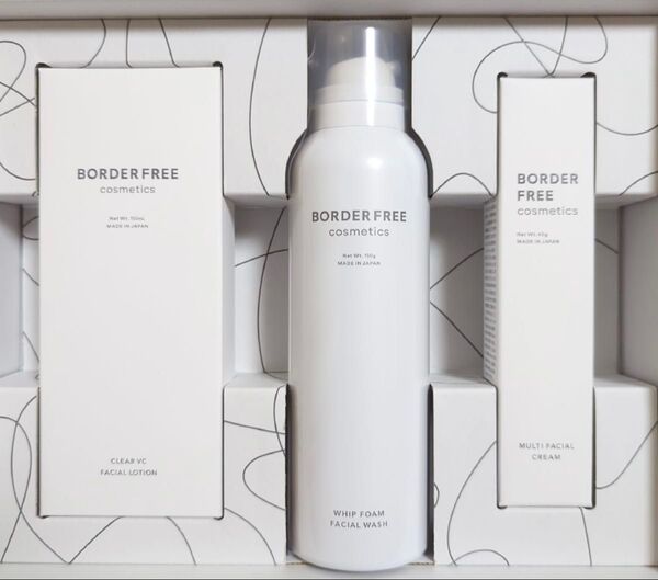 ボーダーフリーコスメティック3点セット マルチクリーム 40g 化粧水 150ml 洗顔フォーム 150g