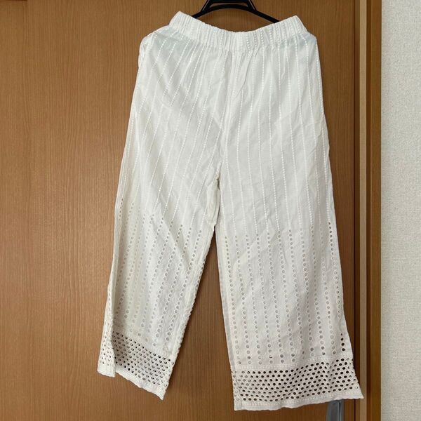 ホワイト 綿100% パンツ M-Lサイズ