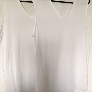 未使用 2枚組 PEACE FIT 春夏用 Vネック スリーブレス インナー シャツ