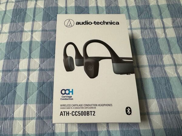 【試着のみ・ほぼ新品】audio-technica ATH-CC500BT2 ブラック ワイヤレス軟骨伝導ヘッドホン