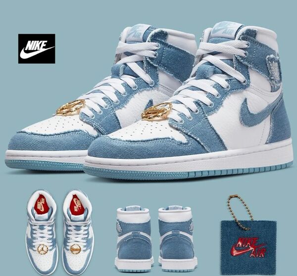 Nike W Air jordan 1 Retro high OG Denim 超レア22