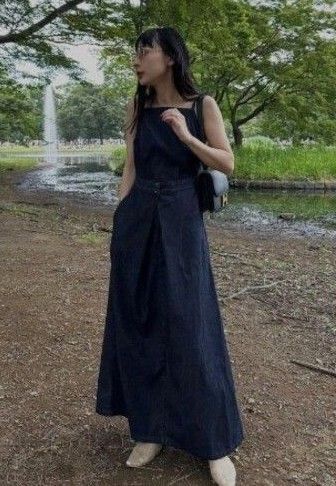 AMERI×Lee DENIM CAMISOLE DRESS インディゴ アメリヴィンテージ Mサイズ デニム