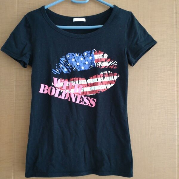 【 7月27日まで出品】平成ギャル レディース Tシャツ プリントTシャツ 半袖 黒 平成 y2k