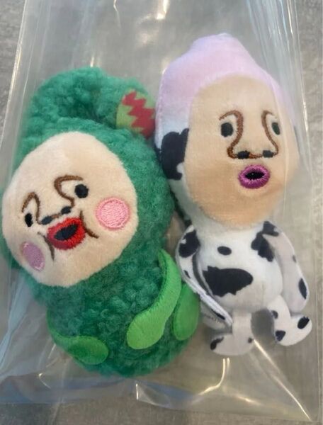【2個セット】 マモリコモリ シボリオオチチこびとづかんのぬいぐるみ 2 キーホルダー マスコット ぬいぐるみ ポールチェーン付き