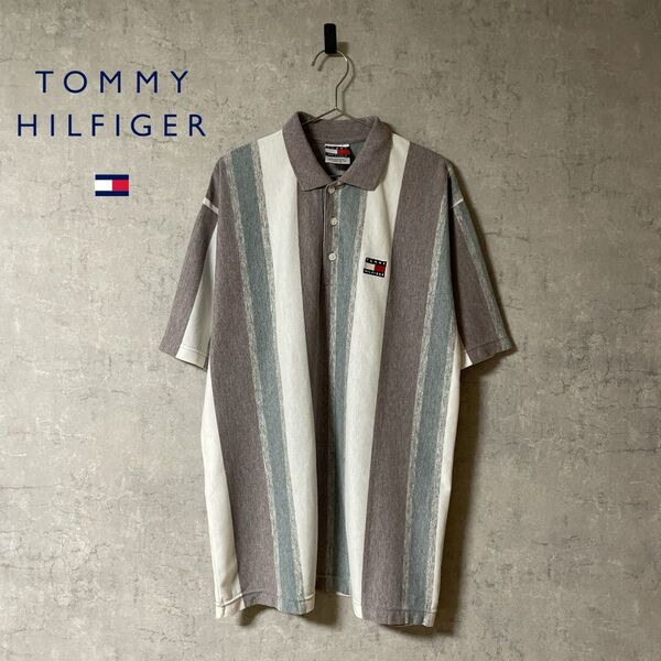 TOMMY HILFIGER トミーヒルフィガー 90s ビンテージ マルチカラーポロシャツ