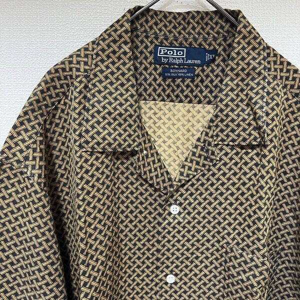 【POLO RALPH LAUREN】bonnard silk linen shirtポロラルフローレン シルク リネンシャツ