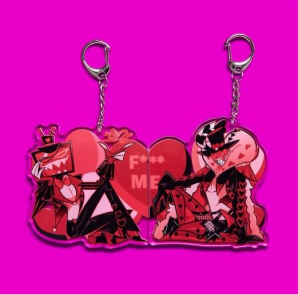 ハズビンホテルへようこそ HAZBIN HOTEL VOX & VALENTINO KEYCHAIN アクリルキーホルダー
