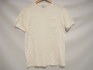 SHIPS Ships tops cut and sewn T-shirt short sleeves crew neck white white S size . pocket 