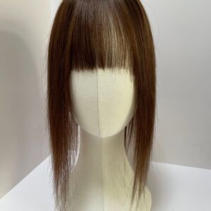 人毛100%部分ウィッグ ヘアピース 白髪隠しトップピース頭頂部ウィッグ ブラウン