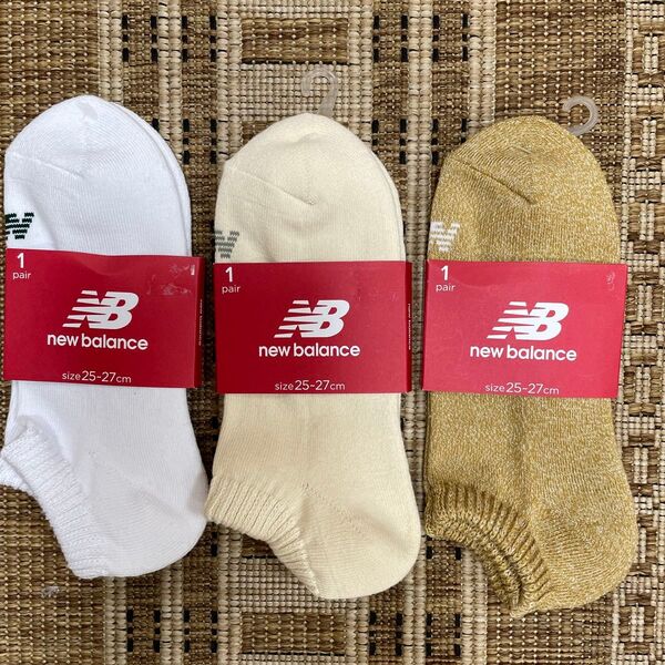 new balance ショートソックス 3足セット 25〜27cm 未使用品