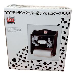新品! 101匹わんちゃん 木製 キッチンペーパー&ティッシュケース ディズニー