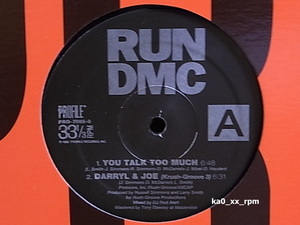 ★☆Run-DMC「You Talk Too Much / Daryll & Joe (Krush Groove 3)」☆★5点以上で送料無料!!!