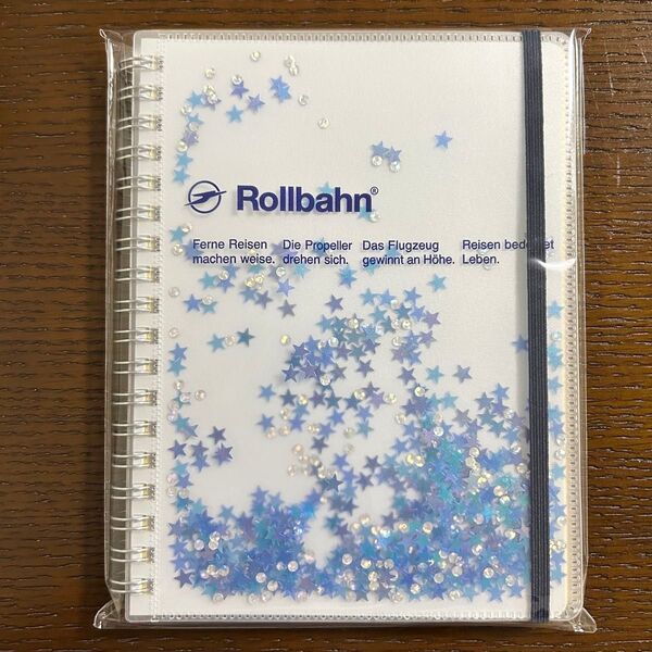 未使用 ロルバーン ポケット付メモ グリッター Lサイズ ライトブルー