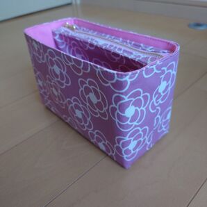 ハンドメイド ミニバッグインバッグ ポーチ