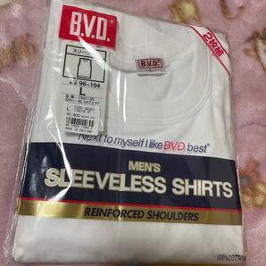 B.V.D. メンズ スリーブレスシャツ 2枚組 L ホワイト 新品未開封