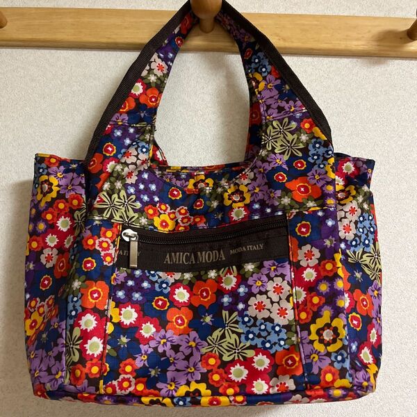 AMICA MODA トートバッグ 花柄 マルチカラー