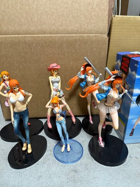 ワンピース ナミ 水着 ベースボール フィギュア 18cm 新品 レア 野球 2体 ジーンズフリーク 2体 ナミ 2体 合計6点