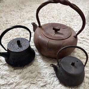 南部鉄器 鉄瓶 急須 茶道具 鉄器 伝統工芸 アンティーク 湯沸かし 煎茶道具 南部鉄瓶 昭和レトロ まとめ売り 骨董品