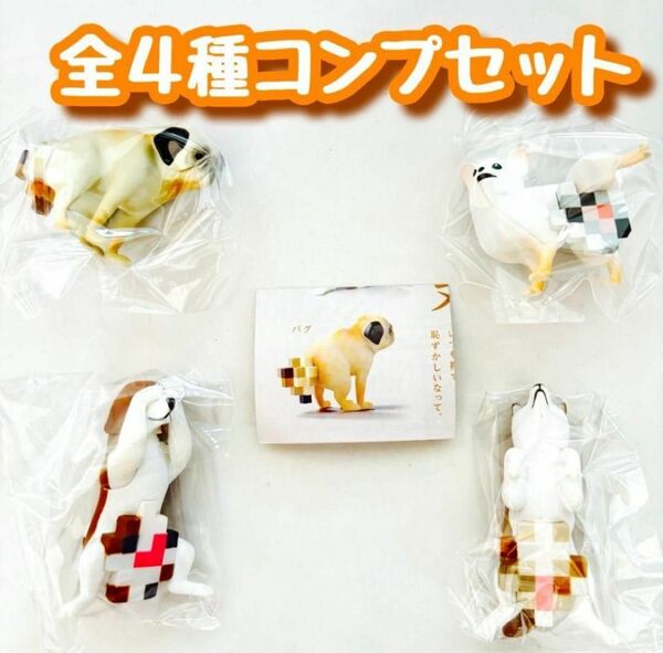 コンプ モザイヌ 全4種 ガチャ モザイク いぬ イヌ 犬 フィギュア