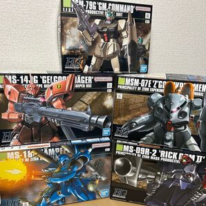 新品★HG1/144ケンプファー+HG1/144ズゴックE+HG1/144リックドムⅡ+HGジム・コマンド+HGゲルググJ
