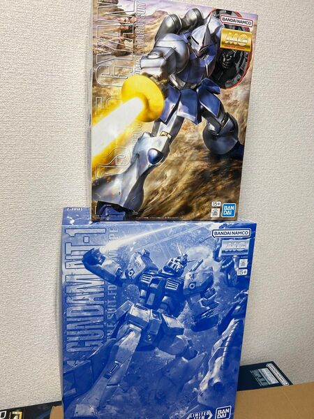 新品★MG1/100ギャン+ガンダムベース限定ガンダムNT1(クリアカラー)