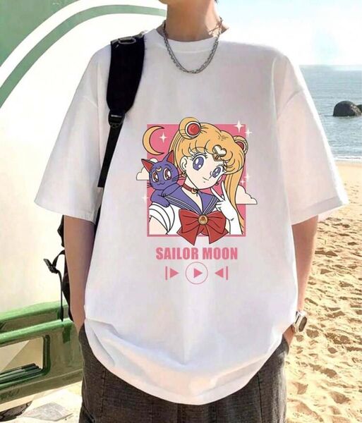 セーラームーン Tシャツ ホワイト 新品