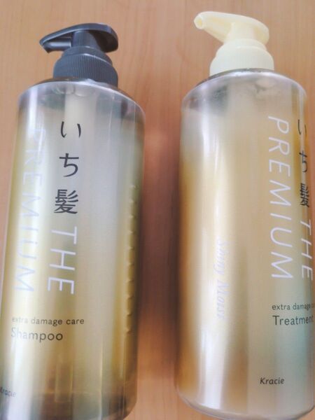 いち髪 THE PREMIUM 【シャイニーモイスト】 エクストラダメージケア 導入美容液in シャンプー トリートメント ボトル