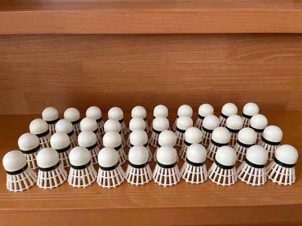 バドミントンシャトル羽カット済み40個