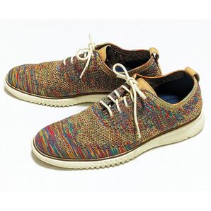 COLE HAAN レインボーニット スティッチライト オックスフォード 7.5 ソール擦り減り 定価42,900円 コールハーン