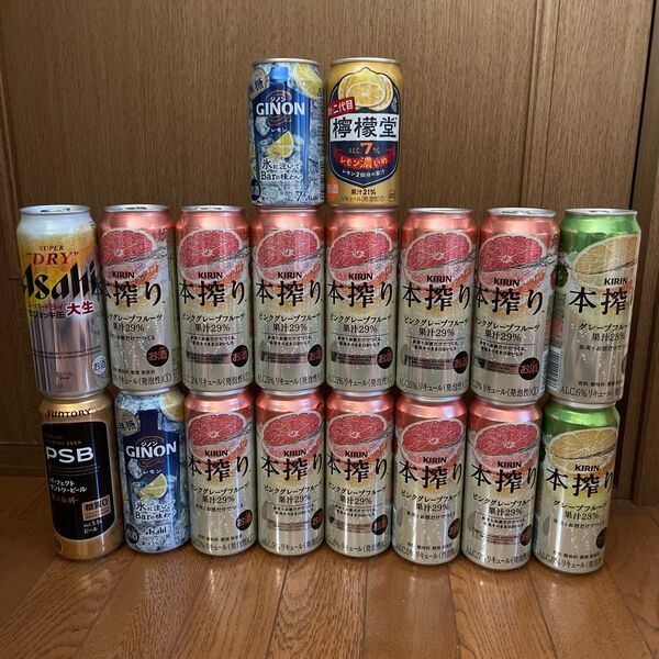 KIRIN 本搾り ピンクグレープフルーツ他 お酒 まとめ売り18本