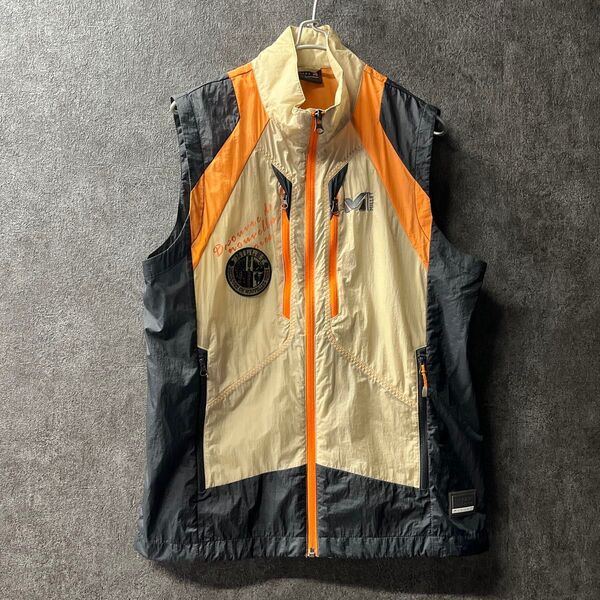 95/M MILLET ミレー 軽量 アウトドア ベスト 登山 ベージュ