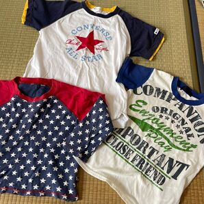 コンバース他 130センチセット Tシャツ2枚 ロンT1枚