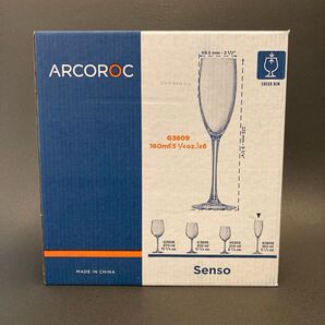 未使用 Arcoroc アルコロック SENSO センソ シャンパン グラス 6脚セット スパークリング G3809