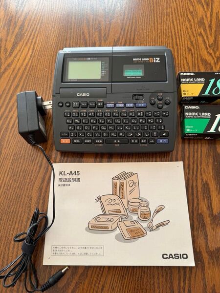 2-22 CASIO NAME LAND BiZ KL-A45 テープ2個付き