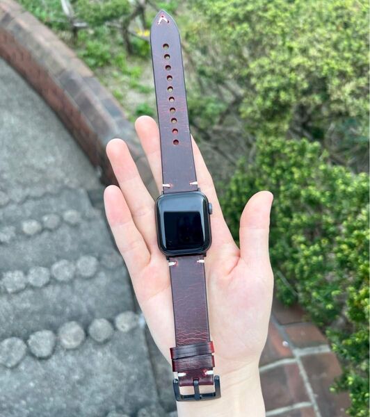 GPS Apple Watch 用レザーバンド アップルウォッチレザー本革ベルトビジネス 42mm 41mm 40mm 38mm