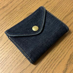 美品 RRL インディゴ デニム ビルフォールド ウォレット 箱 巾着 付属品付