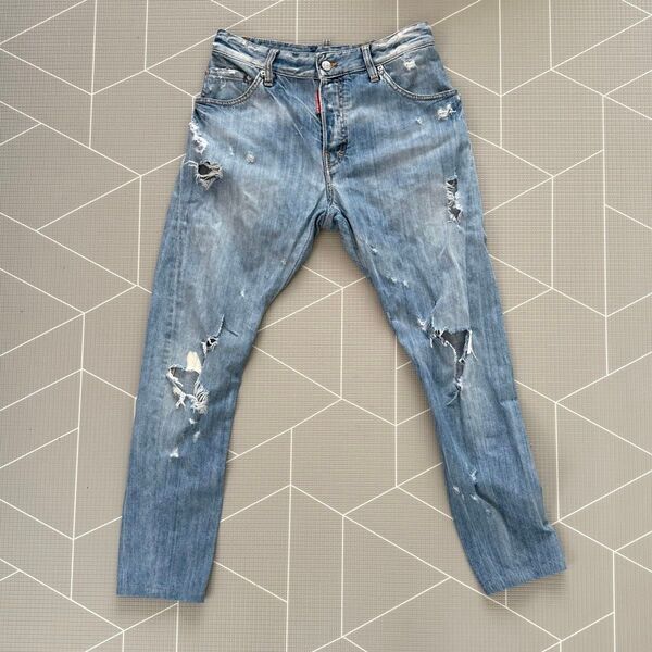 DSQUARED2 ダメージ加工ブルーデニム 46