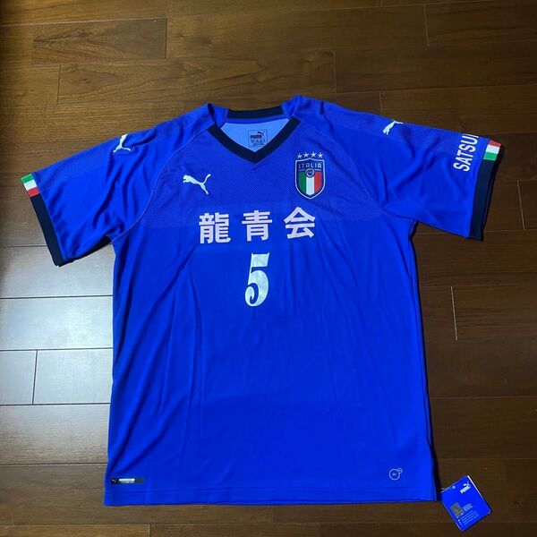 イタリア代表 サッカー ユニフォーム PUMA トレーニングウェア プラクティスシャツ ブルー 新品未使用