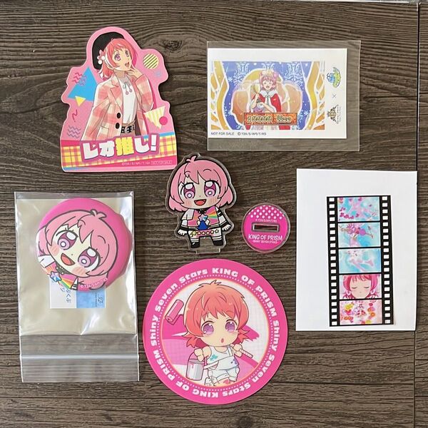 KING OF PRISM 西園寺レオ グッズ セット ステッカー アクスタ 缶バッジ コースター カード 大川ぶくぶ