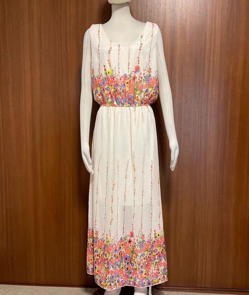 花柄 ロングワンピース リゾートワンピース