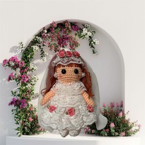 あみぐるみ ウエディングドレス女の子 ハンドメイド