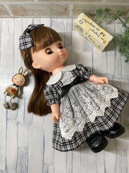 【オーダー】ソランちゃん*メルちゃん*チェック柄ワンピース2点セット255