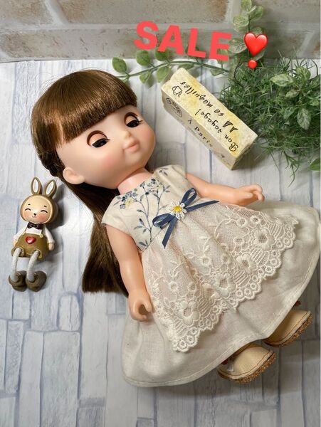 【SALE】ソランちゃん*メルちゃん*ボタニカル柄ドッキングワンピース424