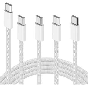 USB Type C ケーブル【1M/2M 各2本】 60W急速充電ナイロン編み