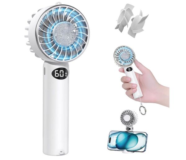 ハンディファン130gミニサイズ 5段階風量 LED残量表示 Type-C対応